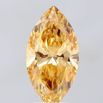 Unique Of 3.02 CT Marquise Shape Fancy Intense Yellow Color VS2 Clarity Lab Grown Diamond For Still Love