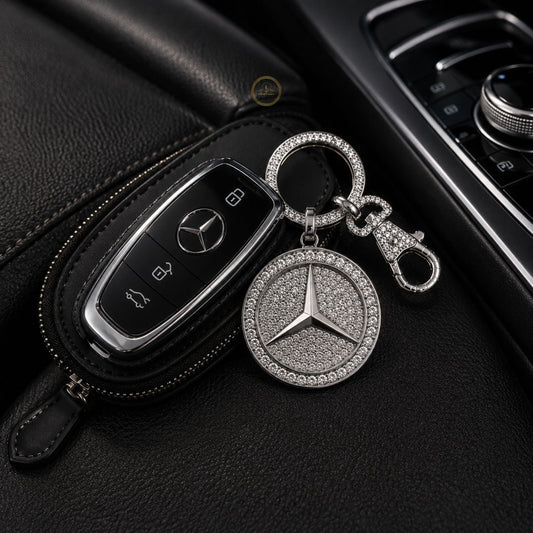 Premium Iced Out Automotive Emblem Keychain Car Key & Bag Charms - view 4