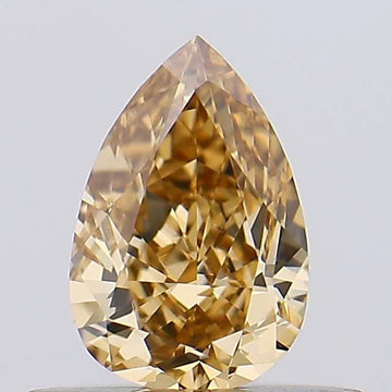 Affordable 0.41 CT Pear Shape Fancy Light Brown Color VVS1 Clarity Moissanite Diamond For Found Time