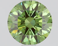 Unique 1.07 CT Round Shape Fancy Vivid Green Color VS1 Clarity Moissanite Diamond For Propose Ring