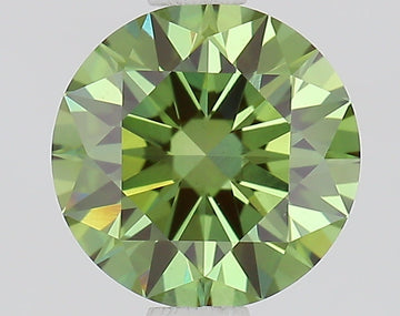 Unique 1.07 CT Round Shape Fancy Vivid Green Color VS1 Clarity Moissanite Diamond For Propose Ring