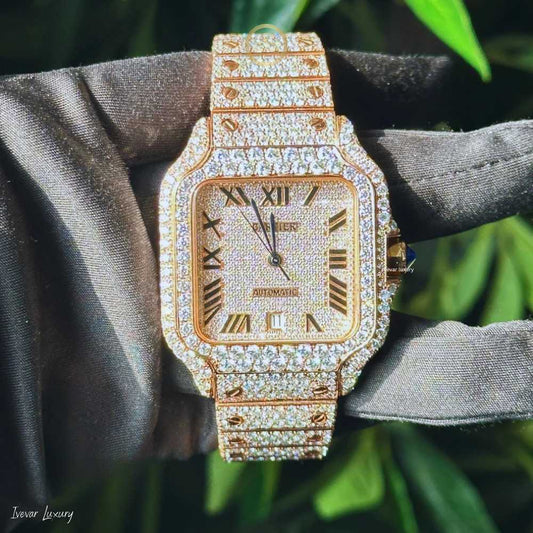 Celebrity Grade Iced Out Watch Lab Grown by Ivevar