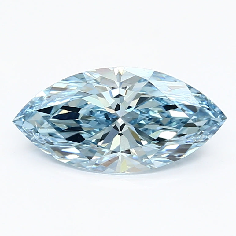 Exclusive Of 1.70 CT Marquise Shape Fancy Vivid Blue Color VS2 Clarity Lab Grown Diamond For True Wait