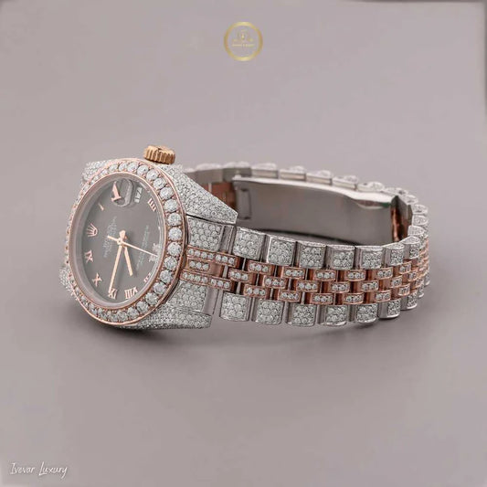 IVEVAR Iced Out Steel Watch - Moissanite Diamond Men's Watch with Stainless Band
