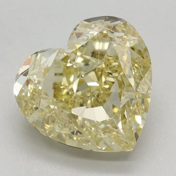 Unique Of 3.02 CT Heart Shape Fancy Intense Yellow  Color VS2 Clarity Lab Grown Diamond For Found Time