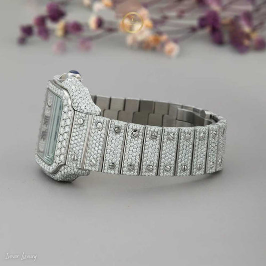 Glow Up Your Style with Ivevar’s Fully Iced Out Lab Diamond Watch