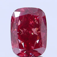 Dazzling 3.01 CT Cushion Shape Fancy Vivid Purplish Pink Color VS2 Clarity Moissanite Diamond For Cocktail Ring