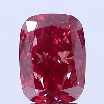 Dazzling 3.01 CT Cushion Shape Fancy Vivid Purplish Pink Color VS2 Clarity Moissanite Diamond For Cocktail Ring