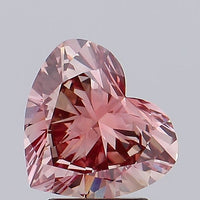 Latest 2.43 CT Heart Shape Fancy Intense Brownish Pink Color VS1 Clarity Moissanite Diamond For Propose Ring