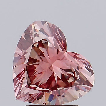 Latest 2.43 CT Heart Shape Fancy Intense Brownish Pink Color VS1 Clarity Moissanite Diamond For Propose Ring