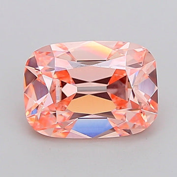 Stylish 3.59 CT Antique Shape Fancy Intense Orangy Pink Color VS1 Clarity Moissanite Diamond For Birthday Ring