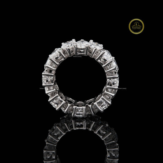 Pear Cut Moissanite Eternity Wedding Band - view 4