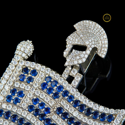 Custom Iced Out Flag VVS1 Pendant for Men - view 4