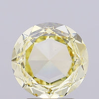 Unique 2.00 CT Rose Cut Shape Fancy Light Yellow Color VS2 Clarity Moissanite Diamond For Propose Ring