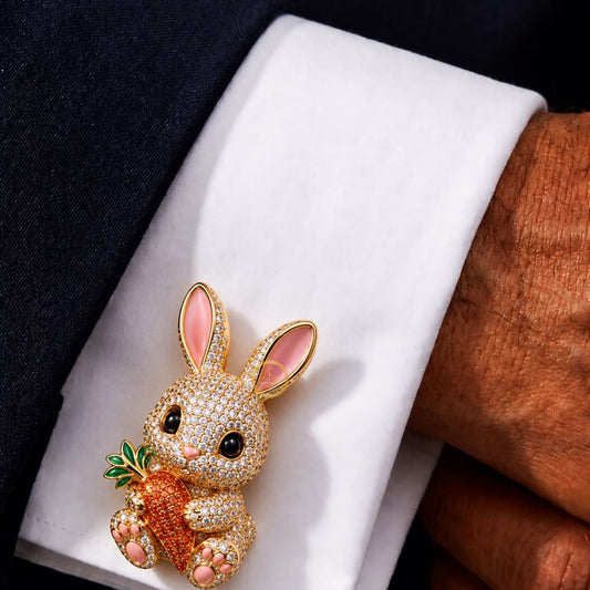 Bunny, Jellyfish & Penguin Pave Crystal Animal Cufflinks - view 4