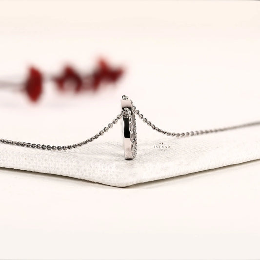 Infinity Style Round Lab Grown Diamond Pendant Necklace - view 4
