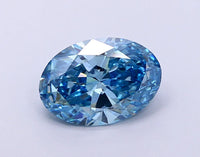Unique Of 2.28 CT Oval Shape Fancy Vivid Blue Color VS2 Clarity Moissanite Diamond For Deep Ease