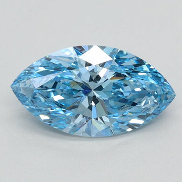 Unique Of 0.83 CT Marquise Shape Fancy Vivid Blue Color VS1 Clarity Lab Grown Diamond For Quiet Hope