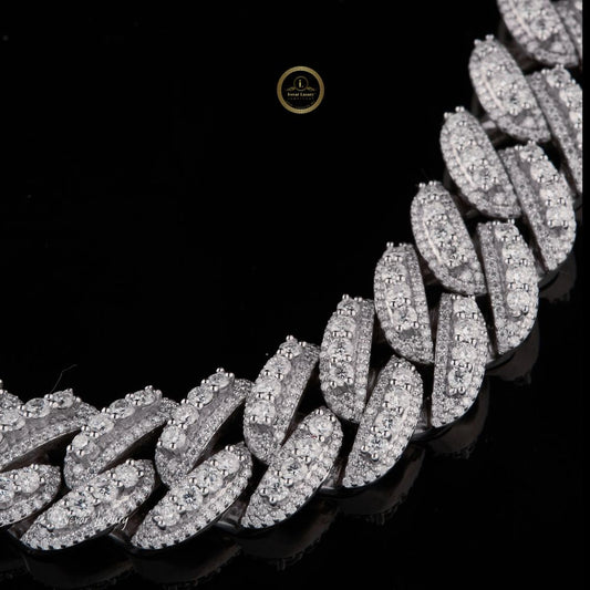 Iced Out Heavy Lab Grown Diamond Choker Necklace with Box Clasp - view 4