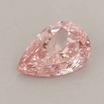 Custom Luxury 0.79 CT Pear Shape Fancy Intense Pink Color VS2 Clarity Moissanite Diamond For New Quiet