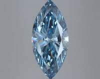 Luxurious 3.99 CT Marquise Shape Fancy Vivid Blue Color VS1 Clarity Moissanite Diamond For Anniversary Ring