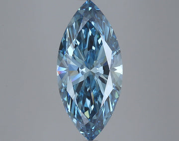 Luxurious 3.99 CT Marquise Shape Fancy Vivid Blue Color VS1 Clarity Moissanite Diamond For Anniversary Ring