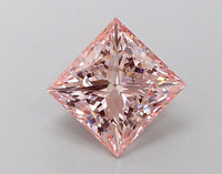 Sparkling Fancy Intense Pink Color VS2 Clarity 2.11 CT Princess Shape Lab grown Diamond For Ring