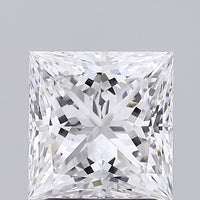 Custom Luxury 2.09 CT Princess Shape D Color VS1 Clarity Lab Grown Diamond For Soft Days