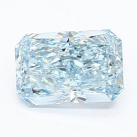 Premium One 1.25 CT Radiant Shape Fancy Intense Blue Color VVS2 Clarity Lab Grown Diamond For Slow Glow