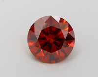 Excellent 2.22 CT Round Shape Fancy Vivid Brownish Orange Color VS2 Clarity Moissanite Diamond For Wedding Ring
