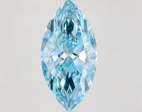 High Quality  5.17 CT Marquise Shape Fancy Vivid Blue Color VS1 Clarity Moissanite Diamond For Birthday Ring