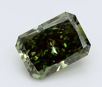 Hot Selling Fancy Deep Green Color VS1 Clarity 1.27 CT Radiant Shape Lab grown Diamond For Her Ring