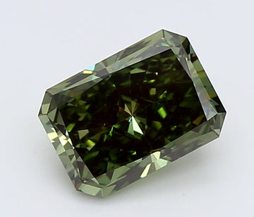 Hot Selling Fancy Deep Green Color VS1 Clarity 1.27 CT Radiant Shape Lab grown Diamond For Her Ring