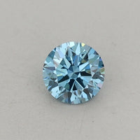 Shiny choice 0.30 CT Round Shape Fancy Vivid Blue Color VVS2 Clarity Lab Grown Diamond For Low Fire