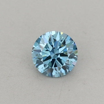 Shiny choice 0.30 CT Round Shape Fancy Vivid Blue Color VVS2 Clarity Lab Grown Diamond For Low Fire
