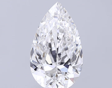Shiny 3.00 CT Pear Shape F Color VS1 Clarity Lab Grown Diamond For Open Skies