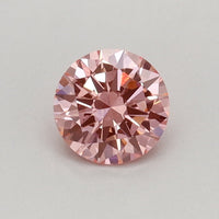 Trendy choice 0.30 CT Round Shape Fancy Vivid Pink Color VVS2 Clarity Lab Grown Diamond For One Step