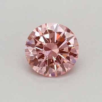Trendy choice 0.30 CT Round Shape Fancy Vivid Pink Color VVS2 Clarity Lab Grown Diamond For One Step