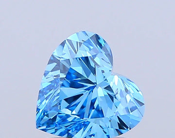 Sparkling Of 1.01 CT Heart Shape Fancy Vivid Blue Color VS2 Clarity Moissanite Diamond For Her Trace