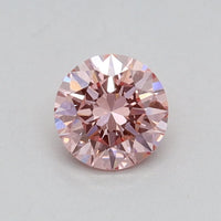 Stylish choice 0.30 CT Round Shape Fancy Intense  Pink Color VVS2 Clarity Lab Grown Diamond For No Rush