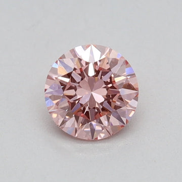 Stylish choice 0.30 CT Round Shape Fancy Intense  Pink Color VVS2 Clarity Lab Grown Diamond For No Rush