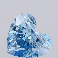 Heart 2.00ct Fancy Vivid Blue VVS2 Moissanite Diamond For Deep Ease