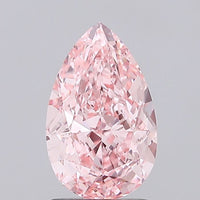 Elegant 1.55 CT Pear Shape Fancy Vivid Pink Color VS1 Clarity Lab Grown Diamond For Slow Glow
