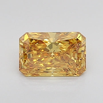 Affordable Fancy Vivid Yellow Color SI1 Clarity 1.35 CT Radiant Shape Lab grown Diamond For Custom Ring