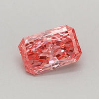 Fine One 0.30 CT Radiant Shape Fancy Vivid Pink Color VS1 Clarity Lab Grown Diamond For Far Echo