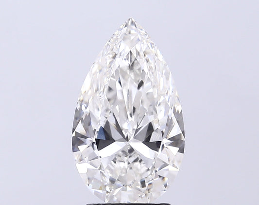 Classic 5.07 CT Pear Shape D Color VVS1 Clarity Lab Grown Diamond For Warm Dusk