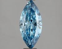 Stylish VVS2 Clarity 1.00 CT Marquise Shape Fancy Vivid Blue Color Lab grown Diamond For Anniversary Ring