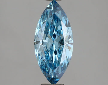 Stylish VVS2 Clarity 1.00 CT Marquise Shape Fancy Vivid Blue Color Lab grown Diamond For Anniversary Ring