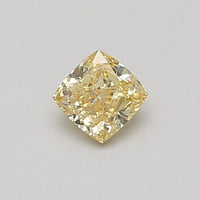 Elegant 0.38 CT Cushion Shape Fancy Yellow Color VVS2 Clarity Lab Grown Diamond For New Song