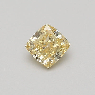 Elegant 0.38 CT Cushion Shape Fancy Yellow Color VVS2 Clarity Lab Grown Diamond For New Song